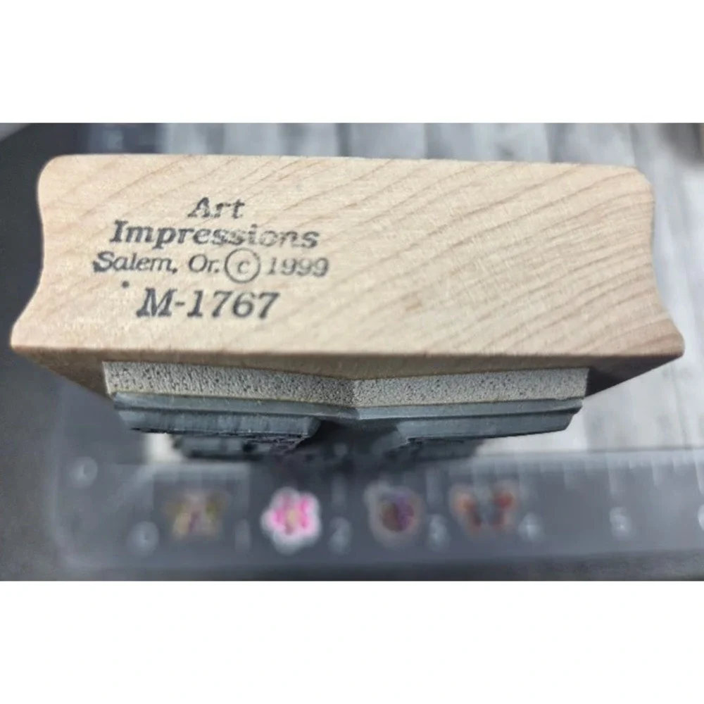 Art Impressions Old Lady Tutu Ballerina Glasses M-1767 Rubber Stamp Wood #A30